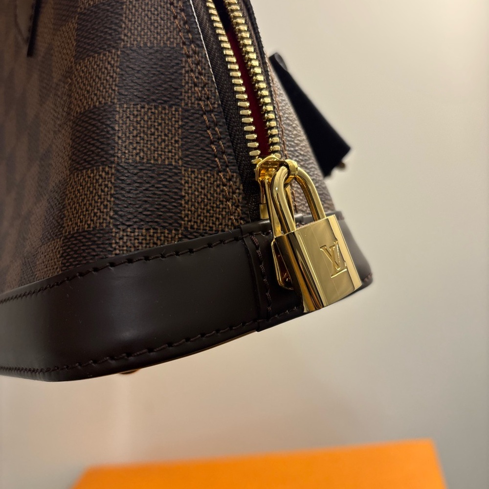 Louis Vuitton Alma BB handbag in Damier Ebene with receipt - Picture 5 of 10